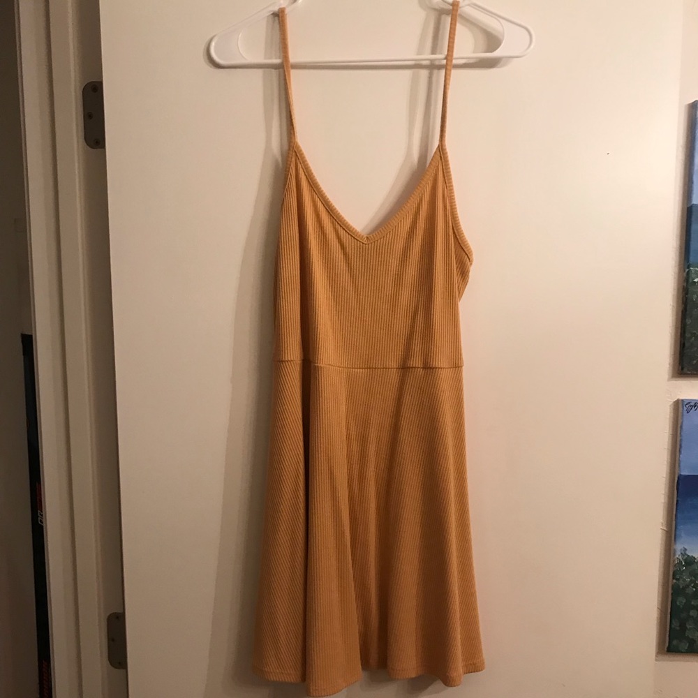 Mustard yellow mini dress